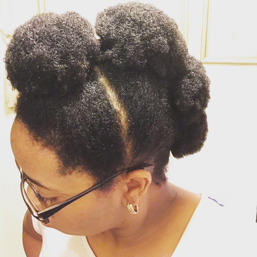 mohawk updo for natural hair