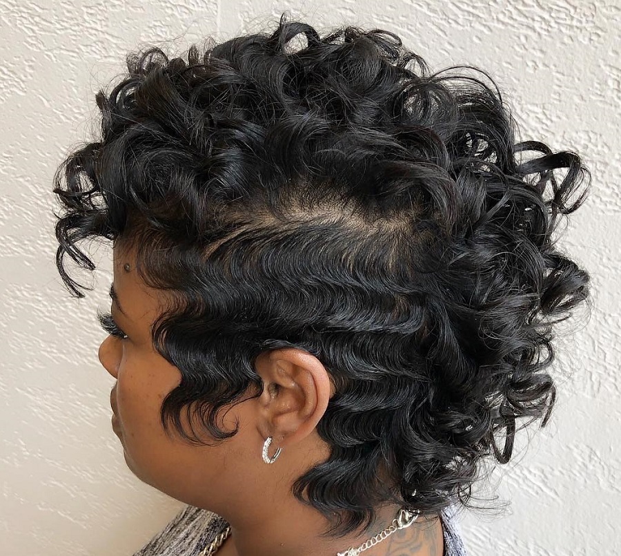 natural hair mohawk with 27 pieces