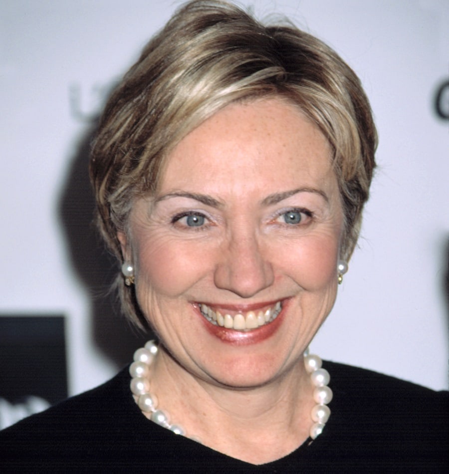 First Lady Hillary Clinton with Short Hair