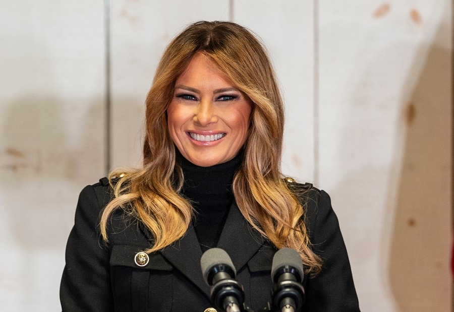 First Lady Melania Trump Balayage Hairstyle