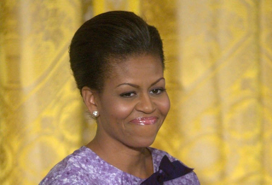 First Lady Michelle Obama Updo Hairstyle