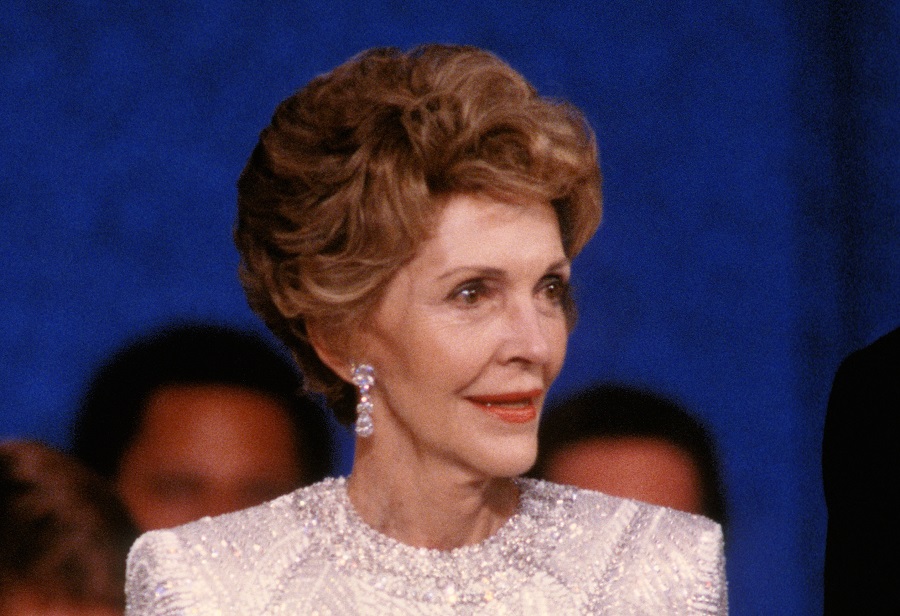 First Lady Nancy Reagan with Short Brown Hair
