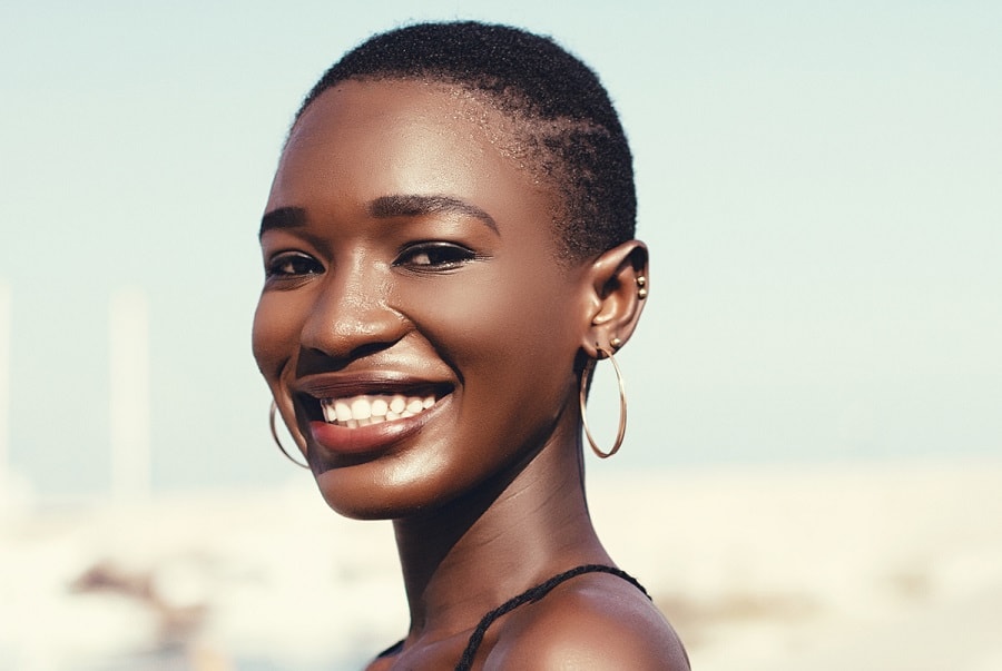 TWA hairstyle for black women