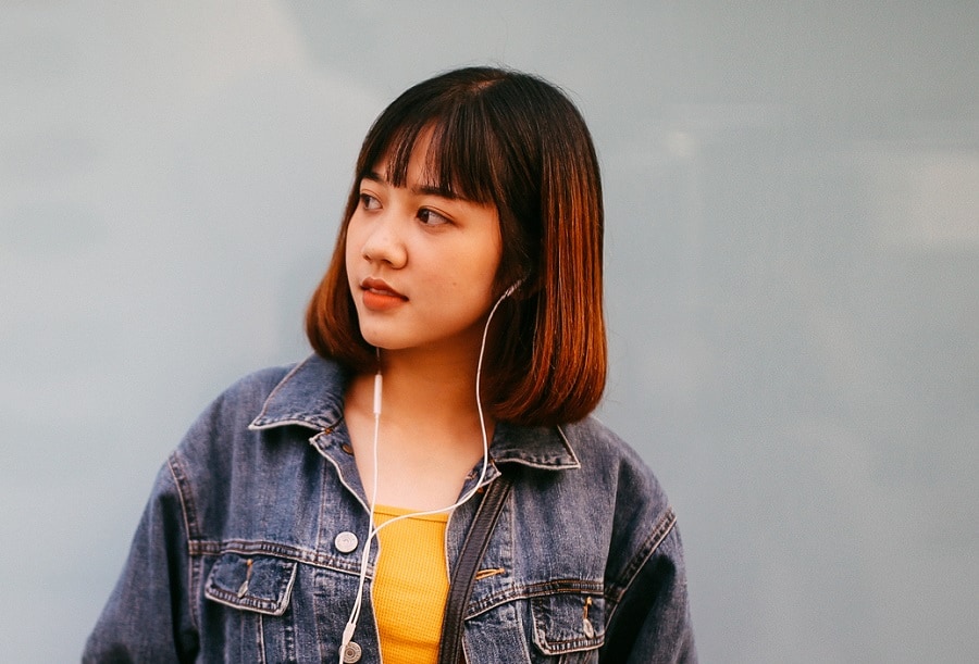 back to school hairstyle for Asian girl