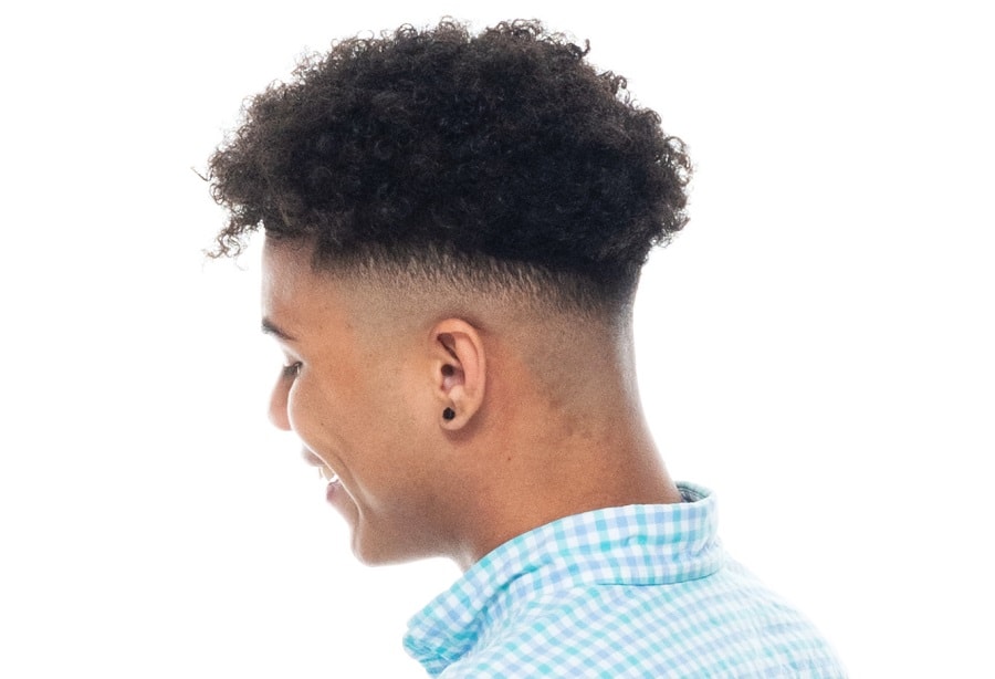 drop fade for afro hair