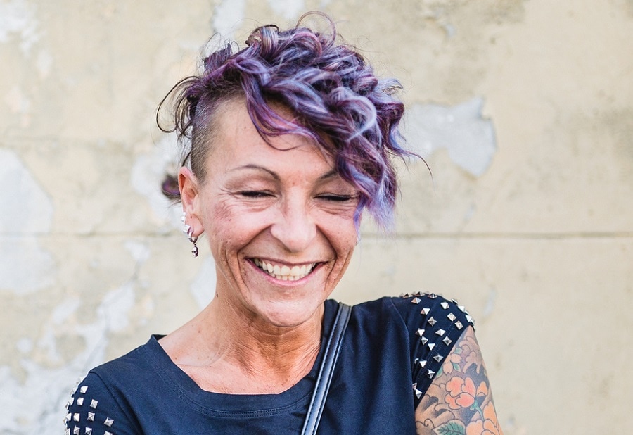 edgy haircut for older women