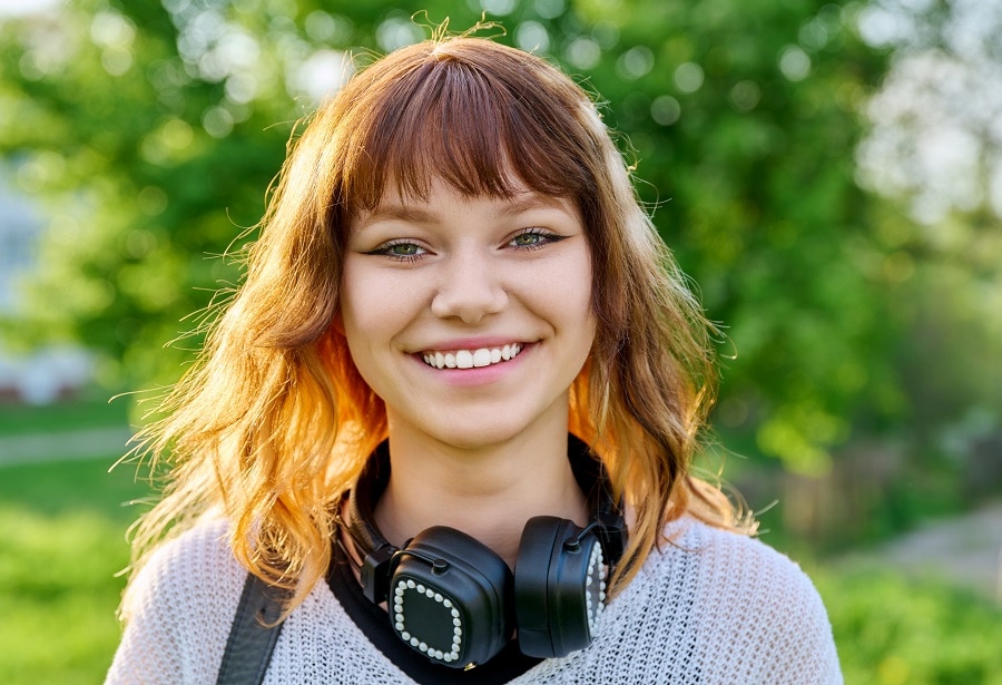 edgy hairstyle with bangs