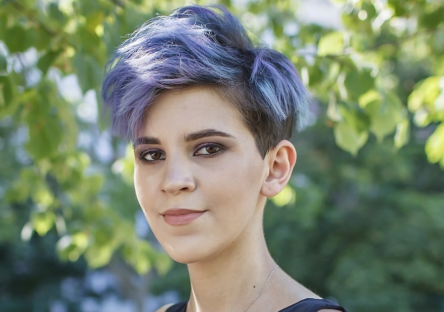 edgy wavy pixie