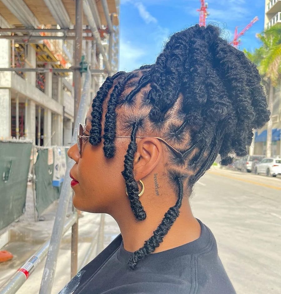 faux locs ponytail