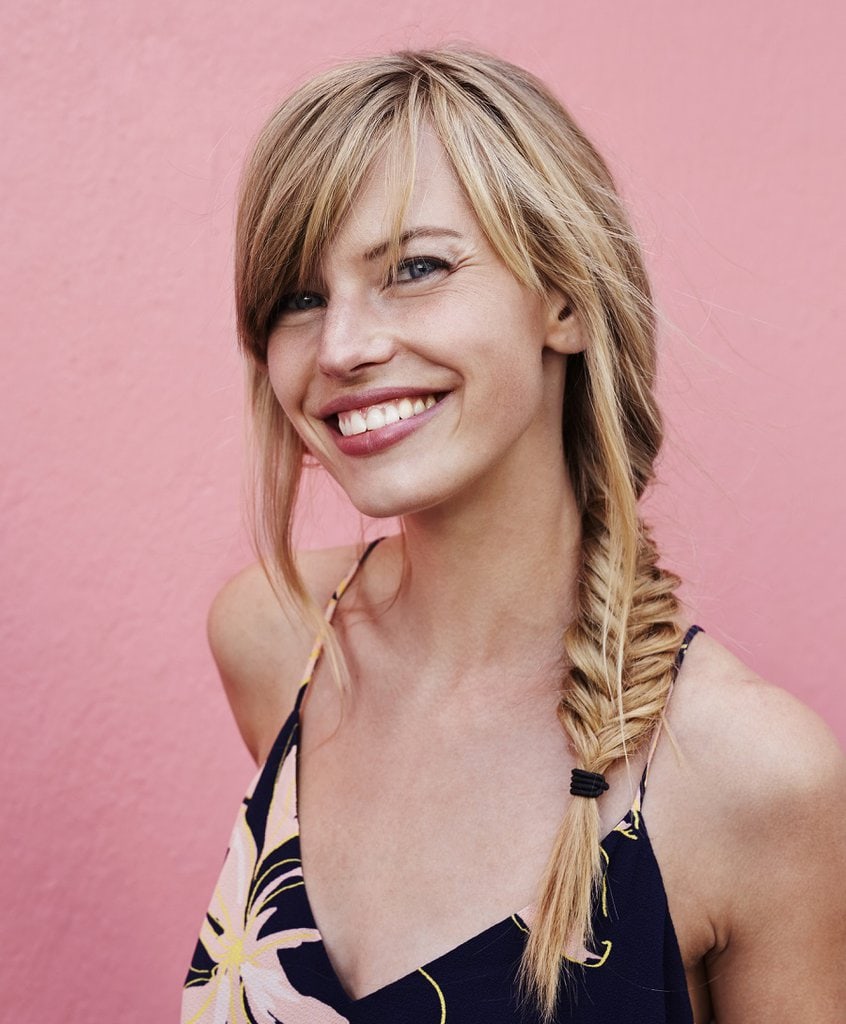 fishtail braid with bangs for back to school look
