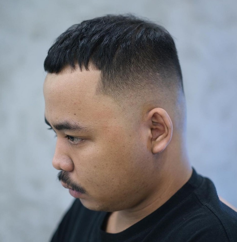 french crop with low fade haircut