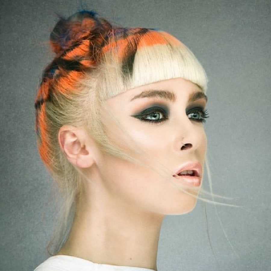 graffiti hair with bangs