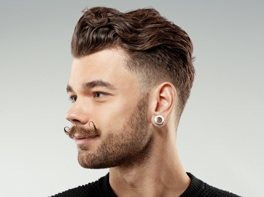 hipster hairstyle with temp fade