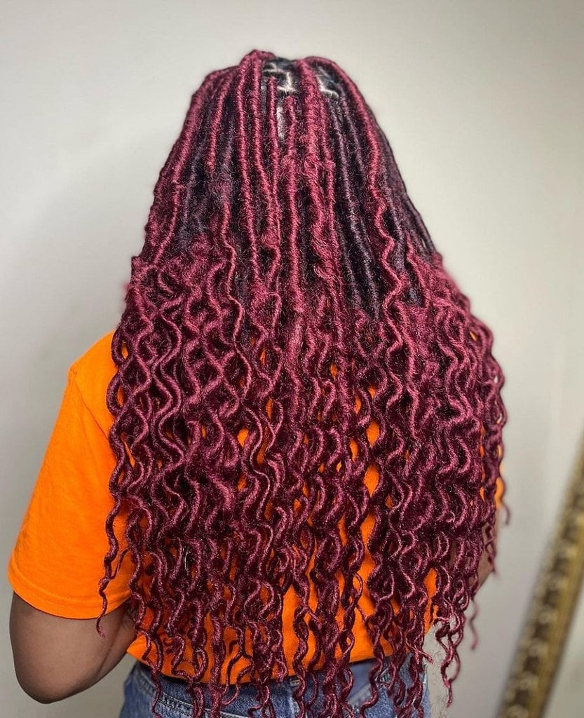 long red faux locs