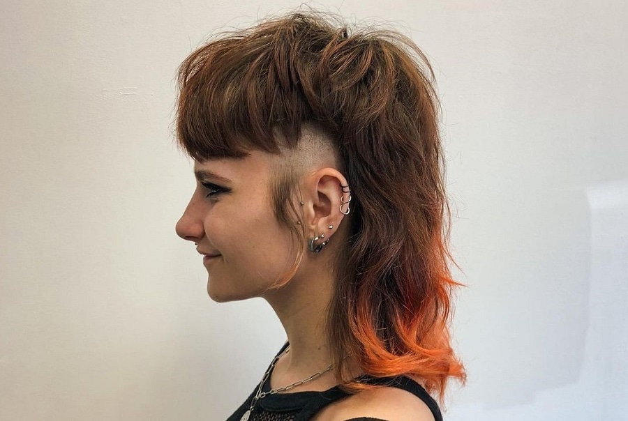 long shaggy mohawk for women