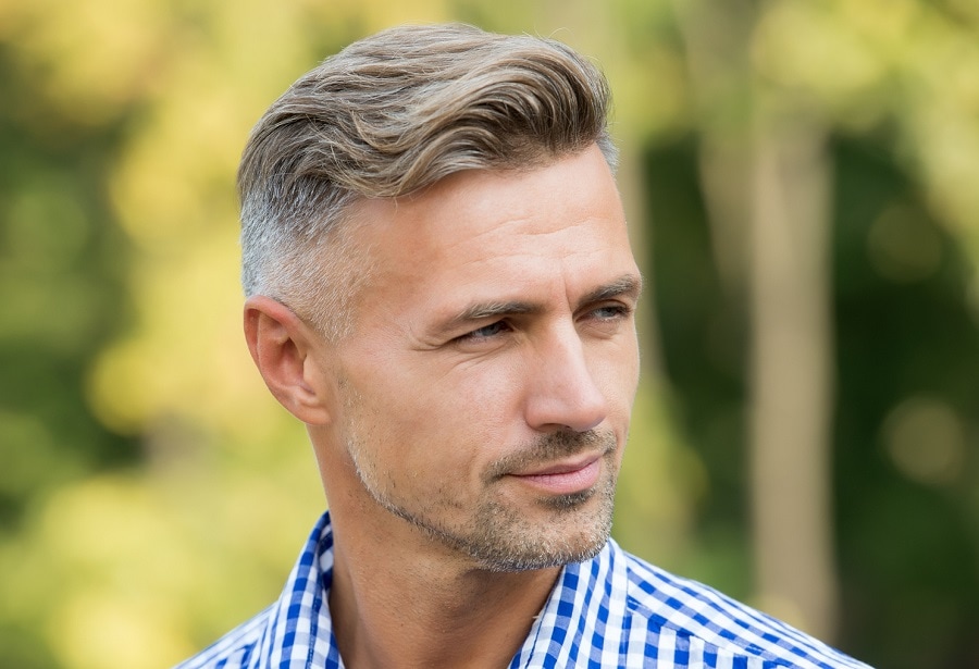 low fade haircut for mature men