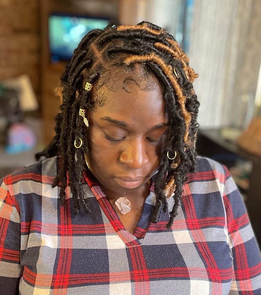 medium length faux locs