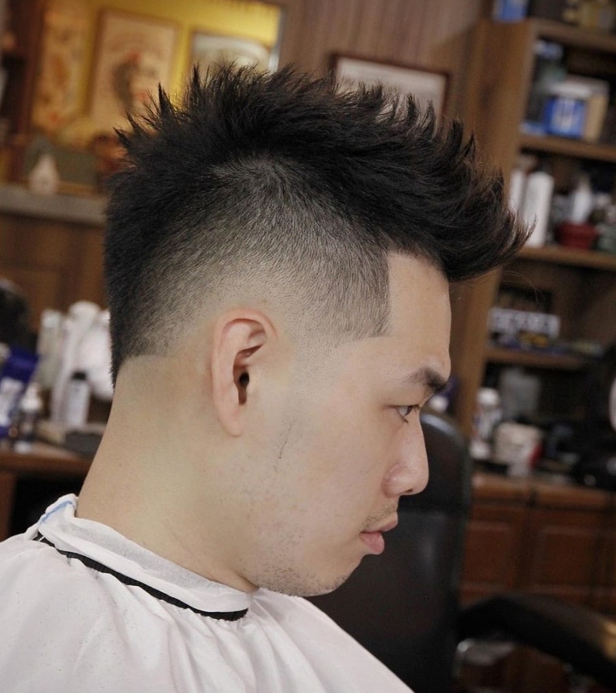 mohawk fade for Asian men