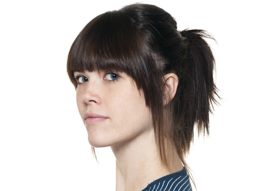 ponytail with face framing layers