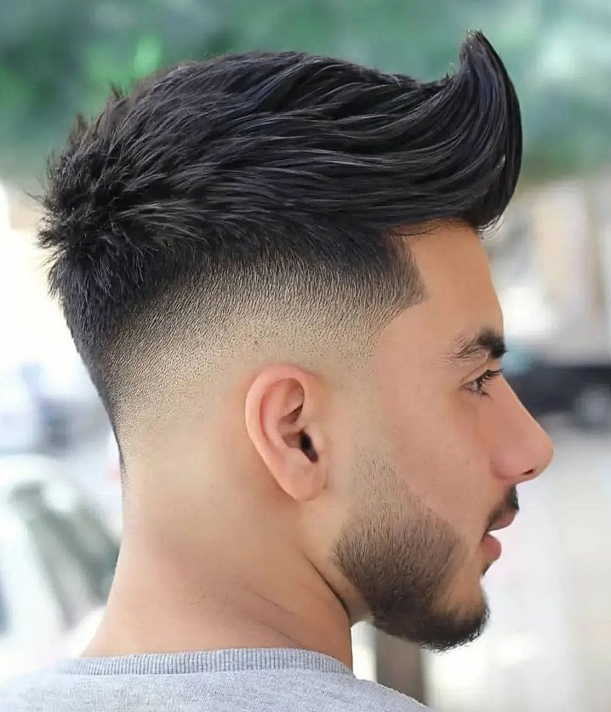 quiff with low fade