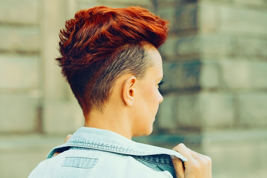 red mohawk hairstyle for women
