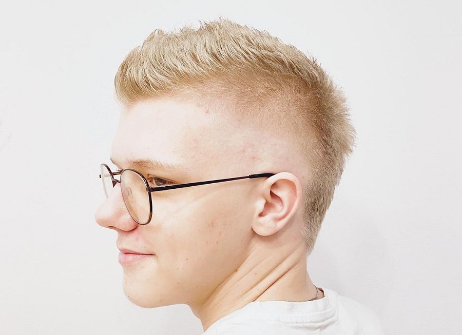 short hair mohawk with fade