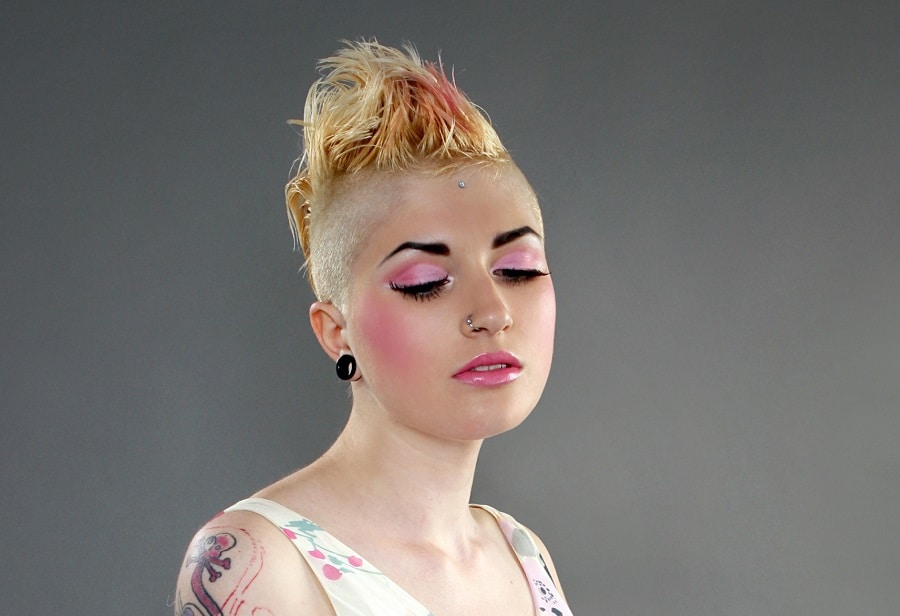 short mohawk for fine hair women