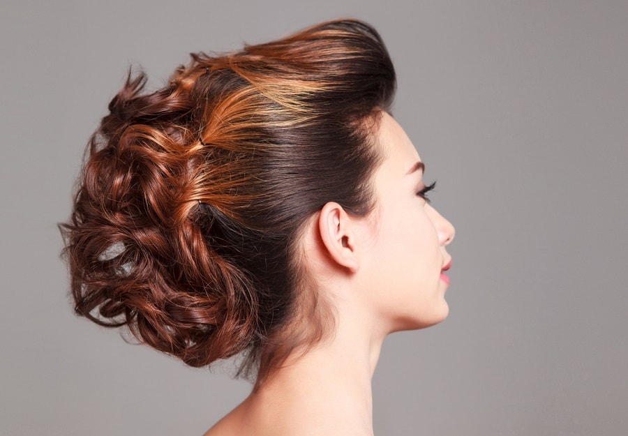 short tiger eye hair updo