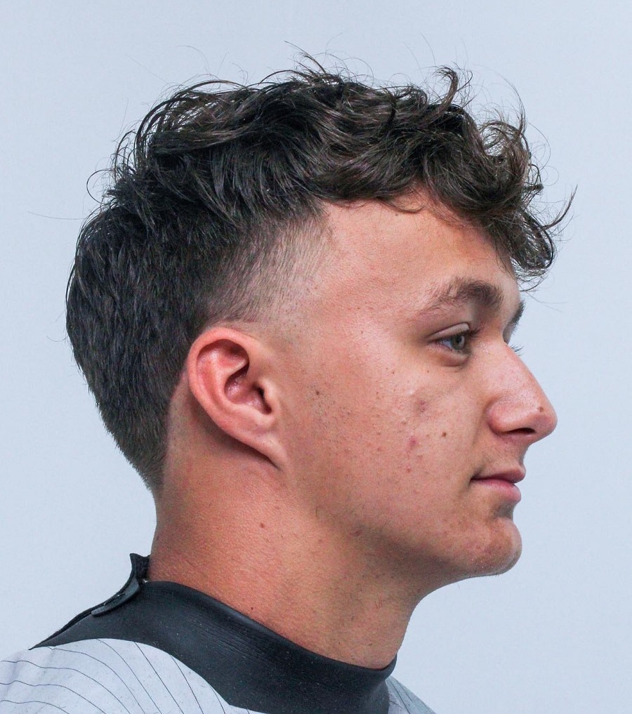 temp fade for wavy hair