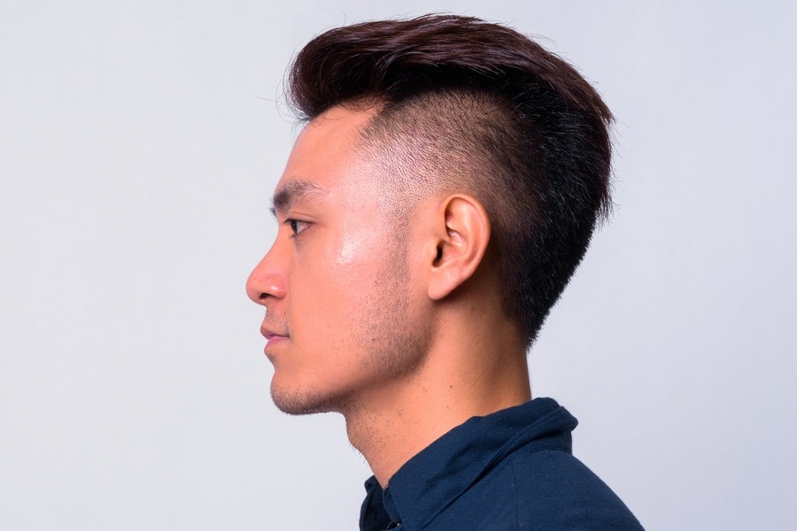 temp fade haircut for Asian men