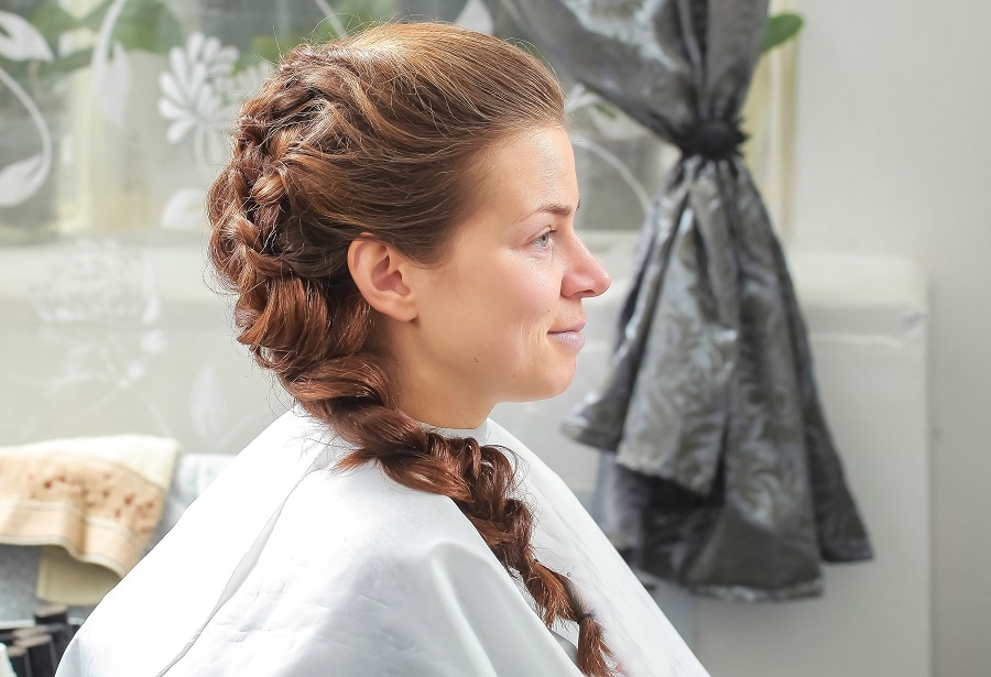 loose french braid for brown hair