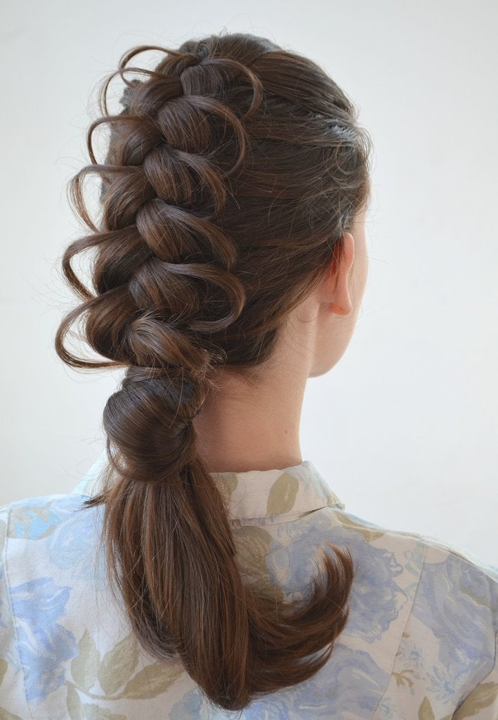 loose french braid for dark hair