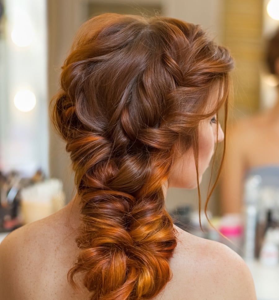 loose french braid for thick hair