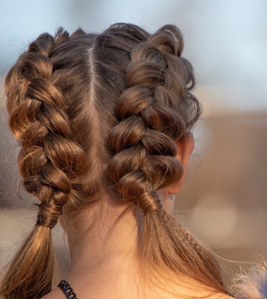 loose reverse french braid