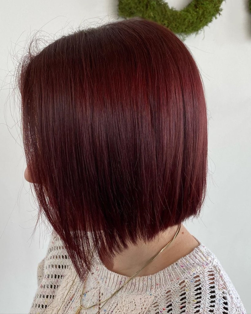 mahogany red bob