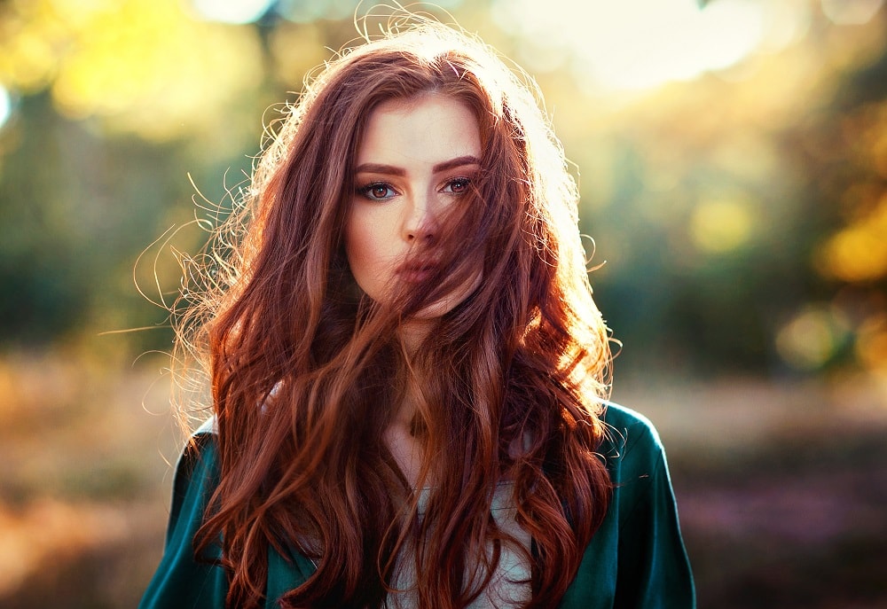 mahogany red hair