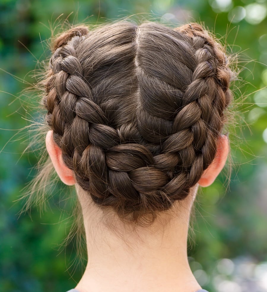 milkmaid braid for thick hair