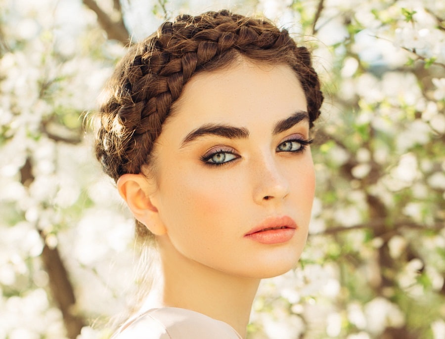 milkmaid braided updo