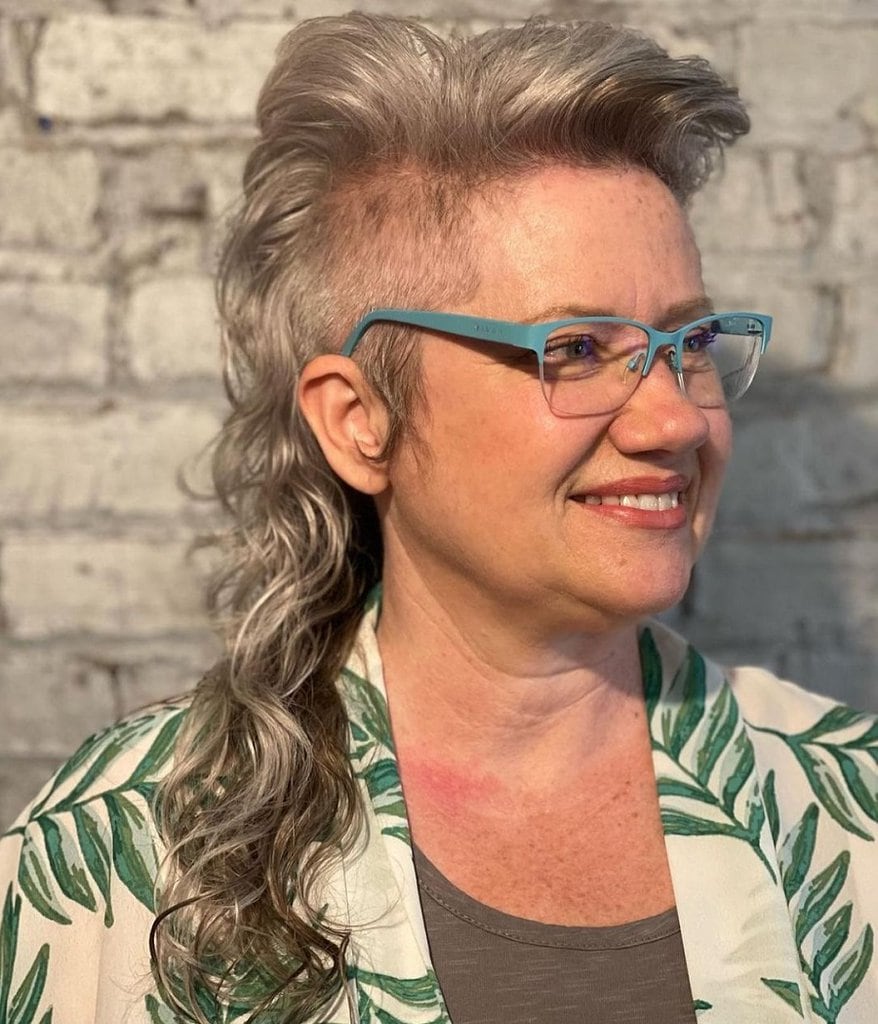 mullet hairstyle for older women