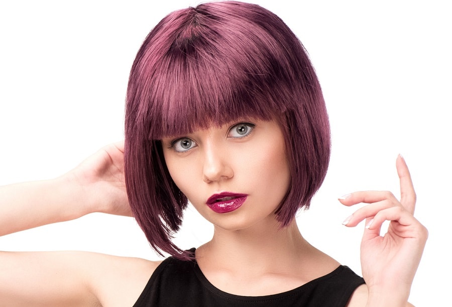 plum bob with bangs