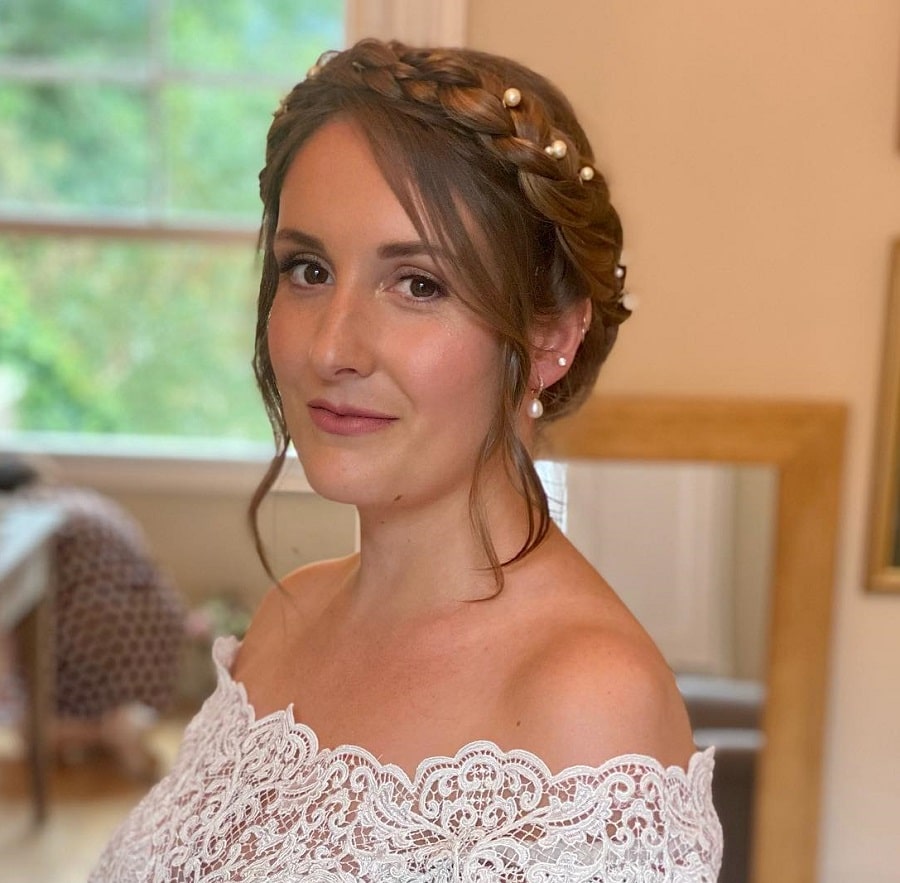 wedding milkmaid braid