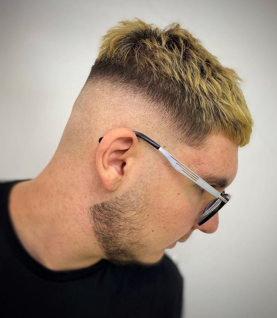 French crop with bald fade