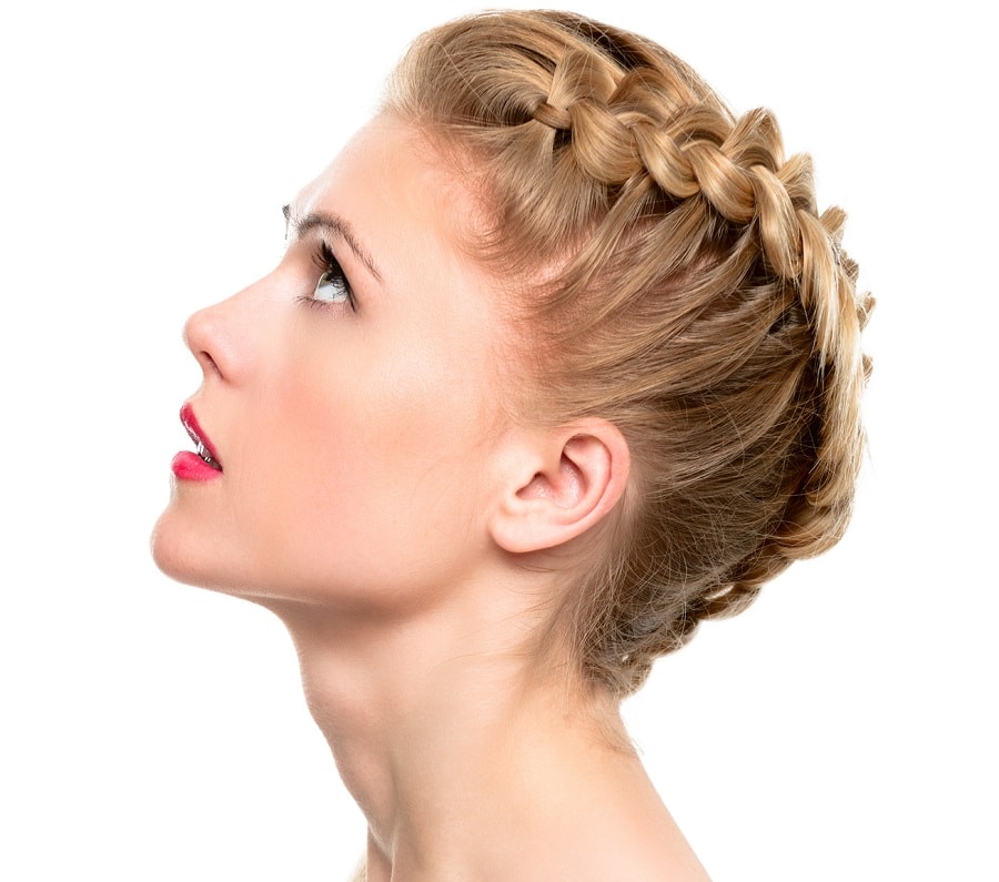 Side Pleats upside down french braid