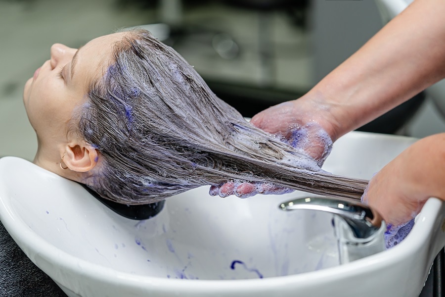 using color-depositing shampoo and conditioner