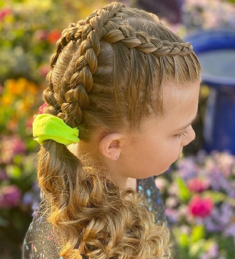 criss cross braided ponytail