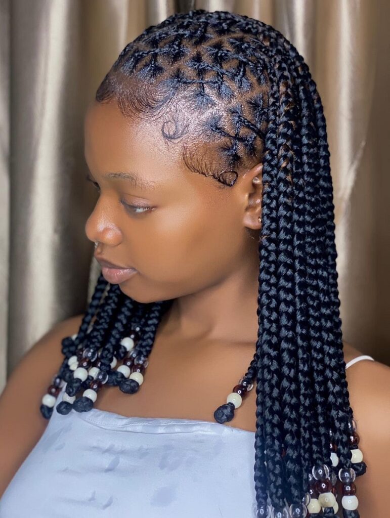 criss cross knotless braids