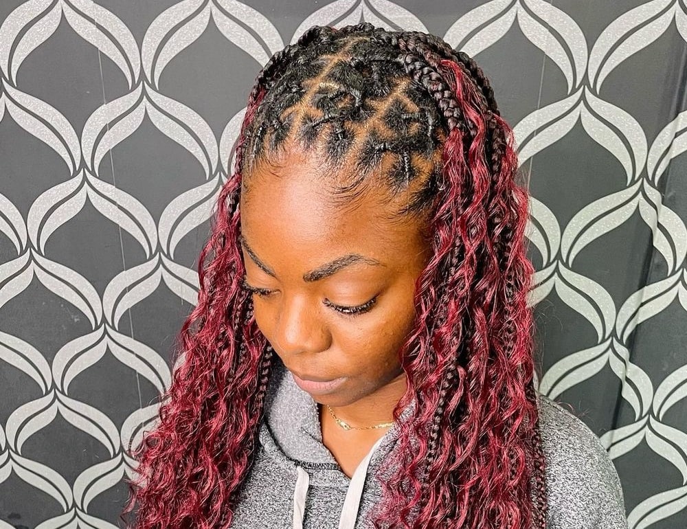 criss cross knotless braids