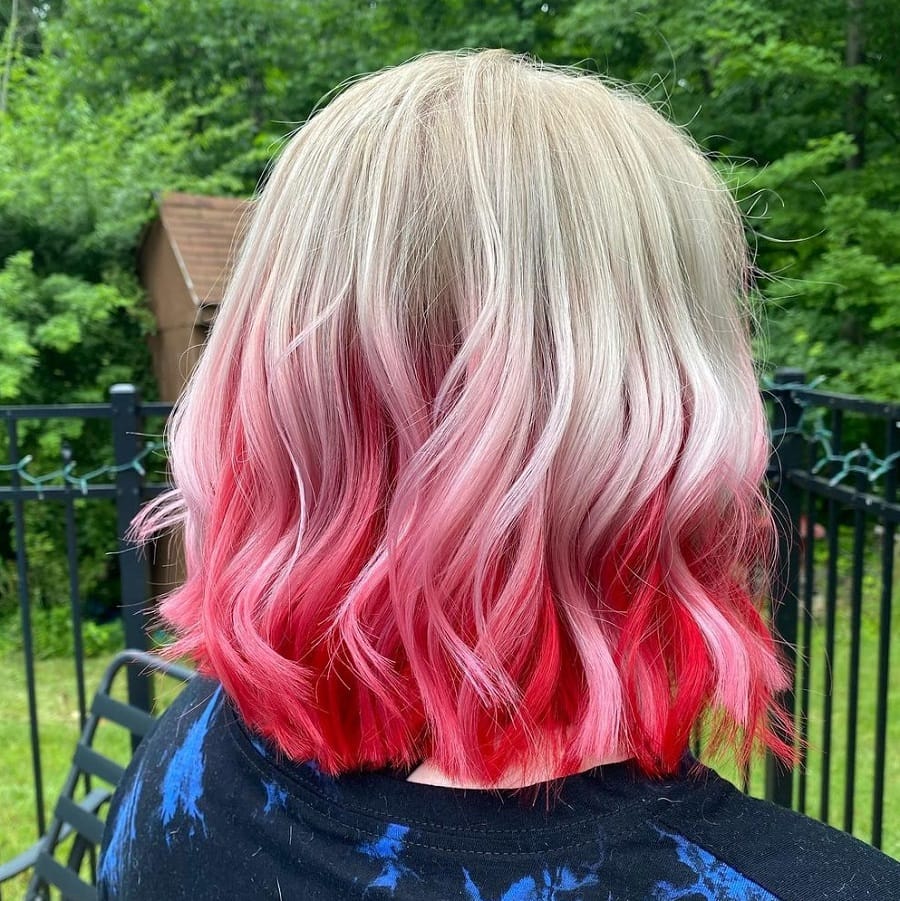 pink underdye hair