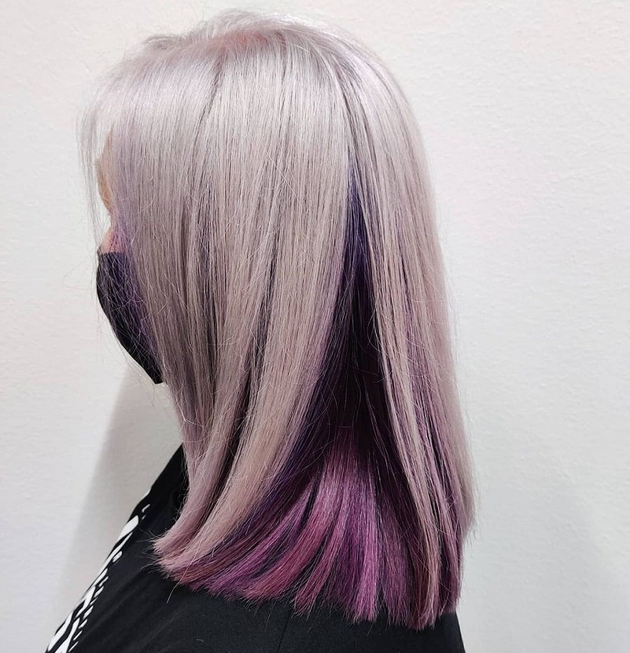 purple underdye hair