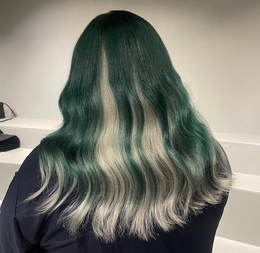 silver underdye hair color